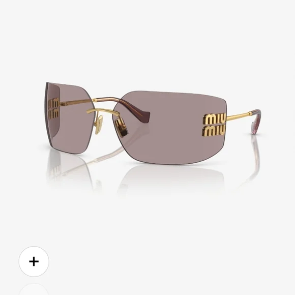 Miu Miu 54ys Violet/Gold Sunglasses - Picture 3 of 9